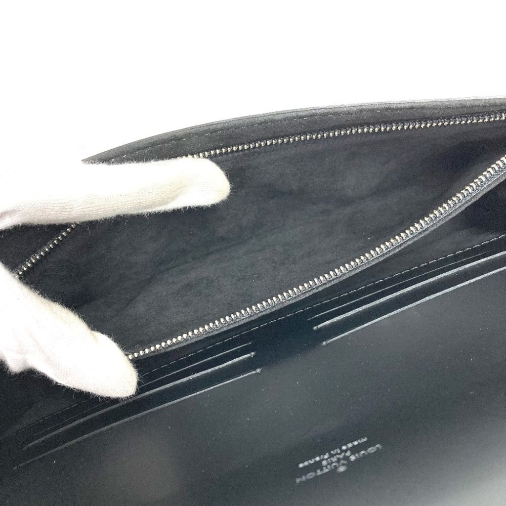 Louis Vuitton Epi Black Noir Epi Leather Clutch Bag Pochette Shoulder Bag