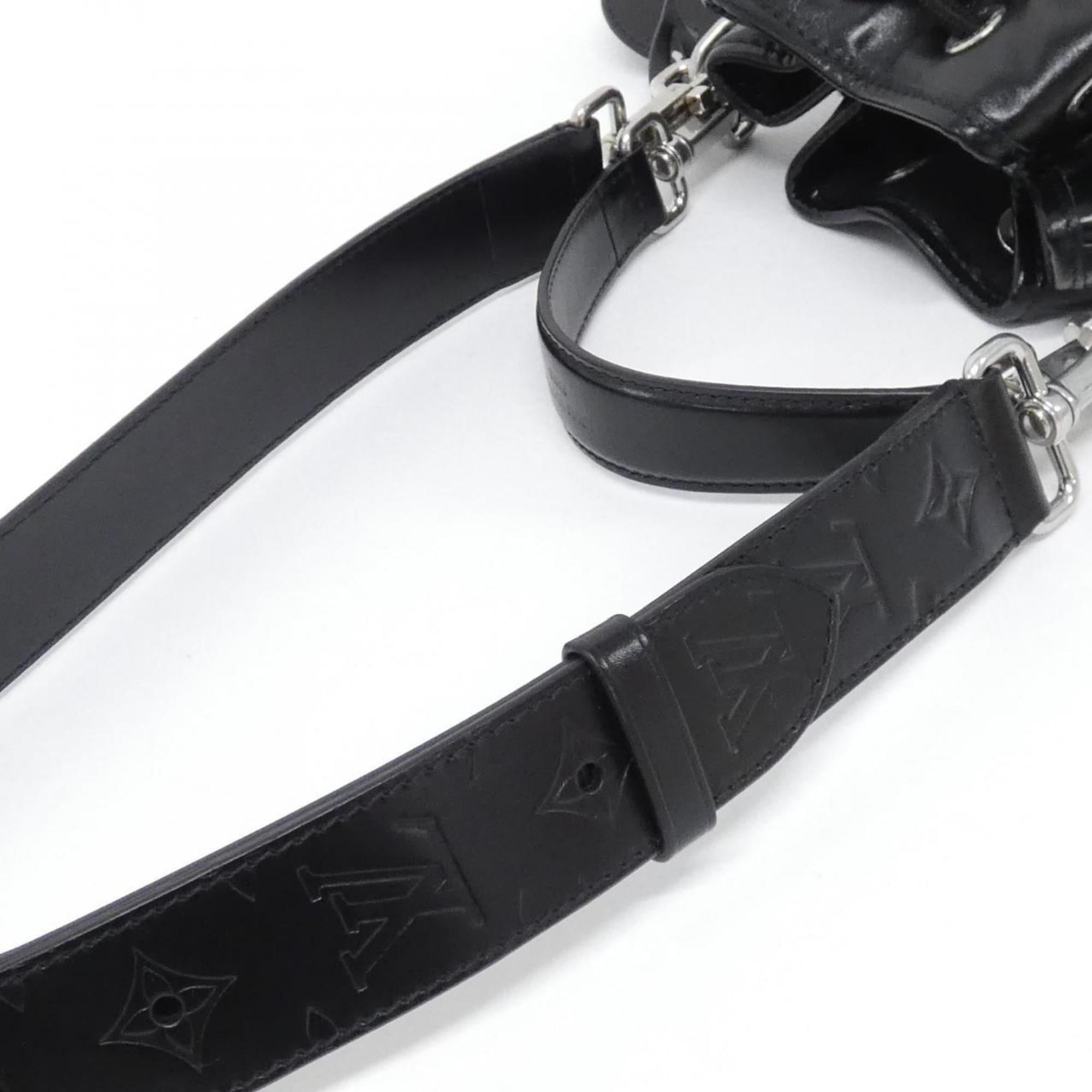 Louis Vuitton Black Leather Shoulder Bag