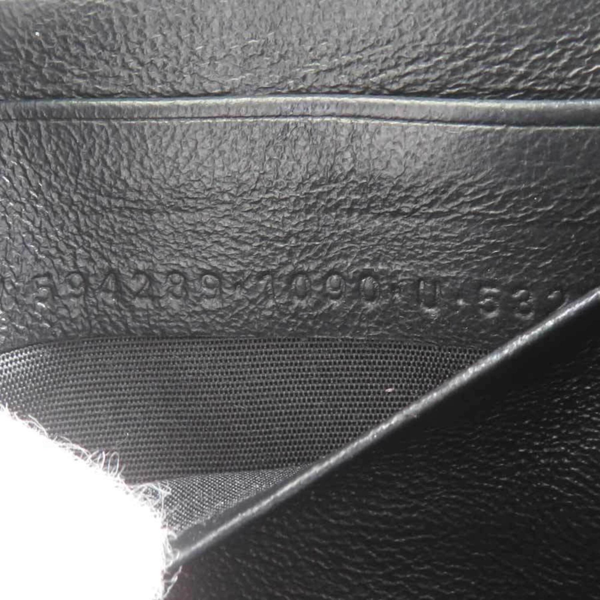 Balenciaga Black Leather Long Wallet (Bi-Fold)