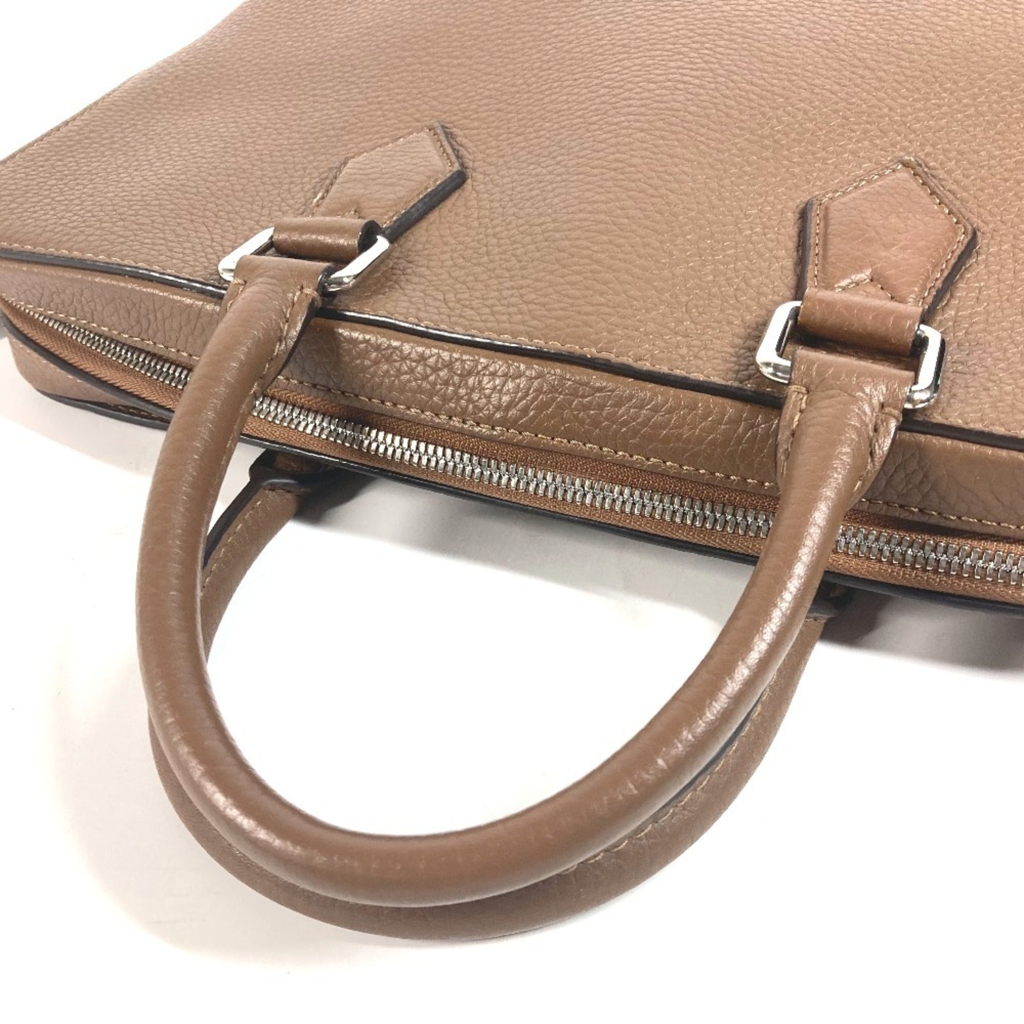 Louis Vuitton Brown Leather Briefcase Handbag Tote Bag