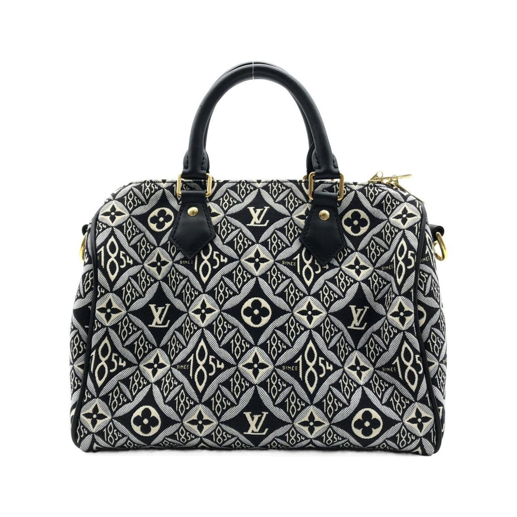 Louis Vuitton Black Jacquard Boston Bag