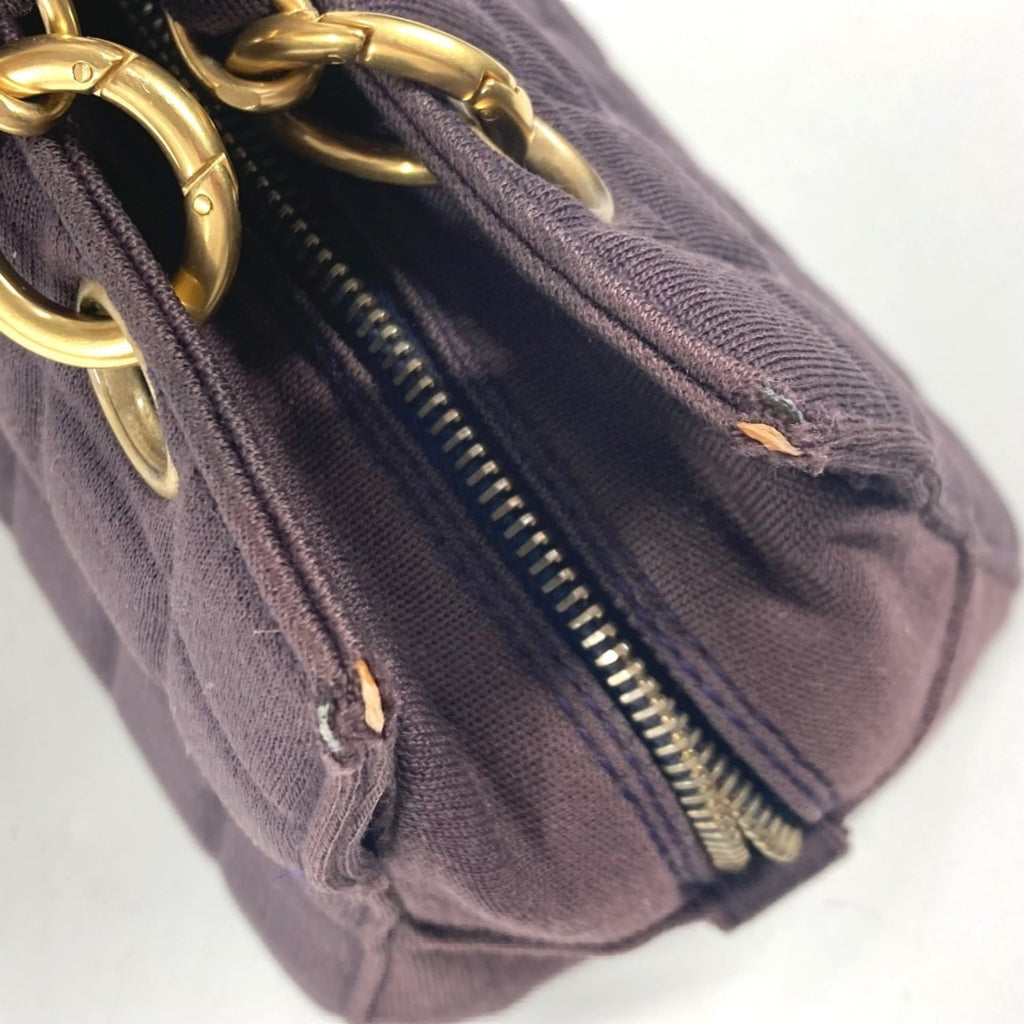 Chanel Purple Jersey Shoulder Bag