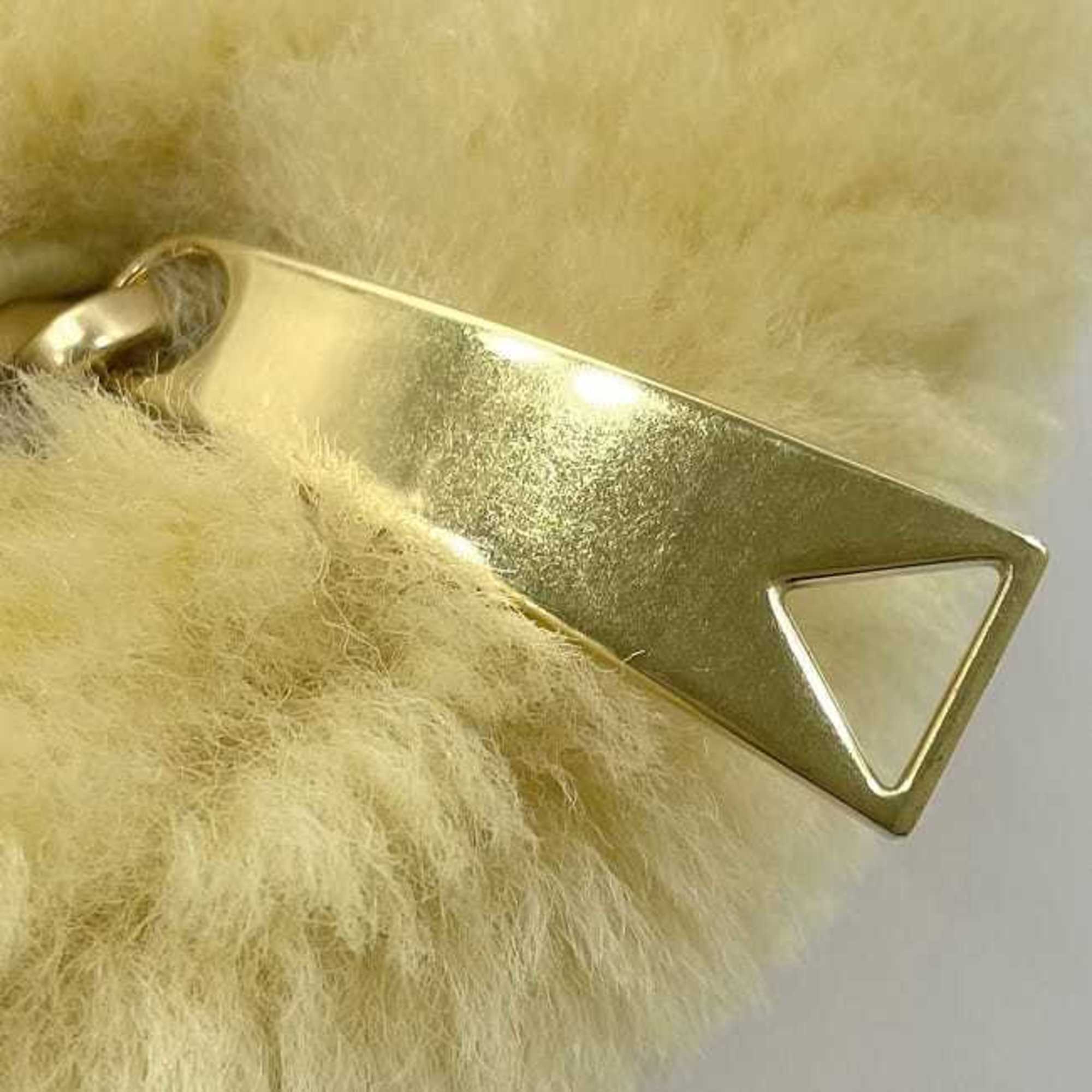Bottega Veneta Beige Yellow Fur Handbag