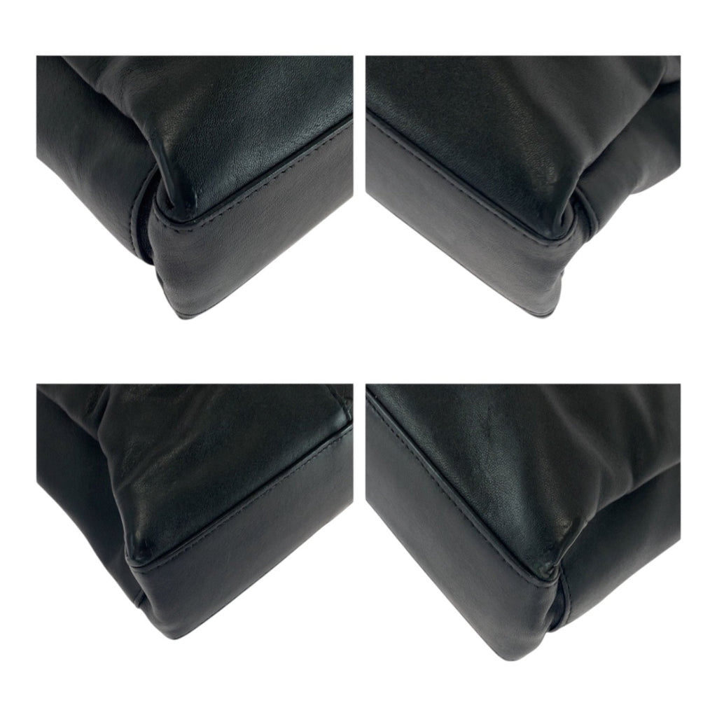 Bottega Veneta Black Leather Briefcase Shoulder Bag
