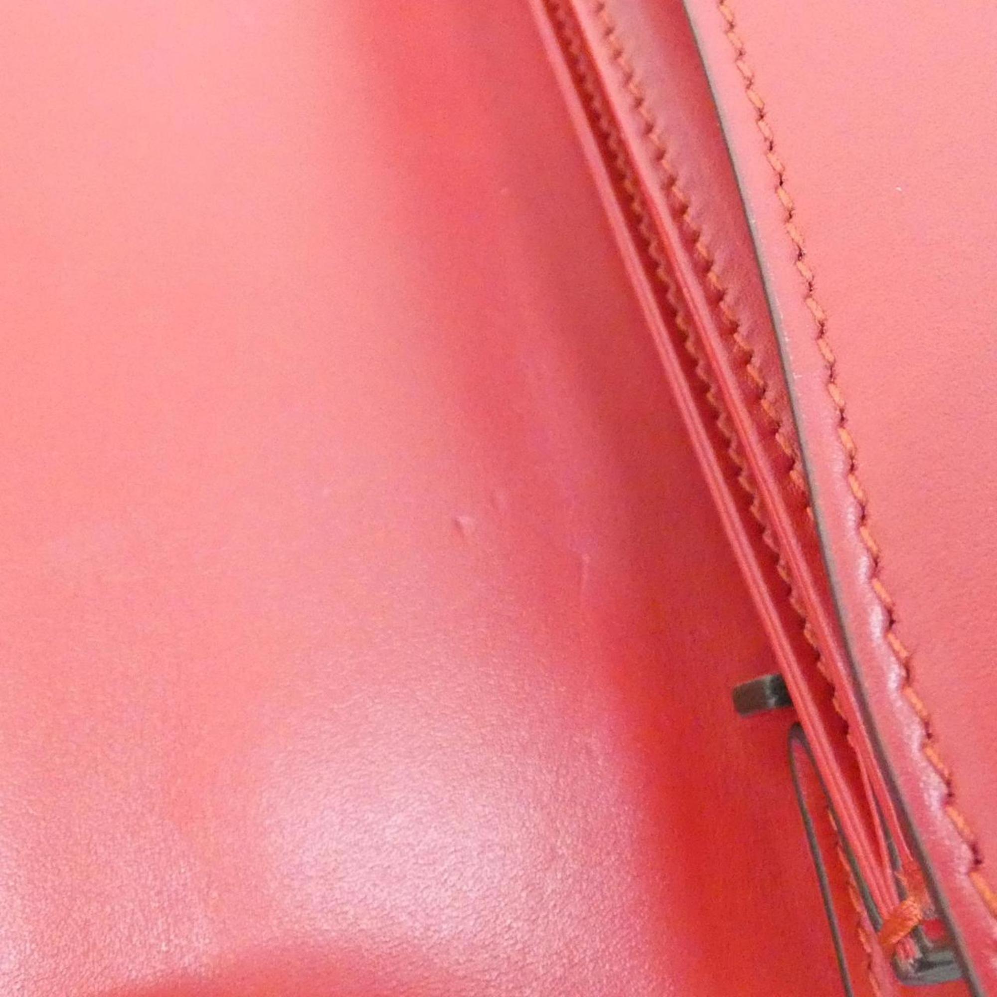 Gucci Red Color Leather Shoulder Bag (Pre-Owned)