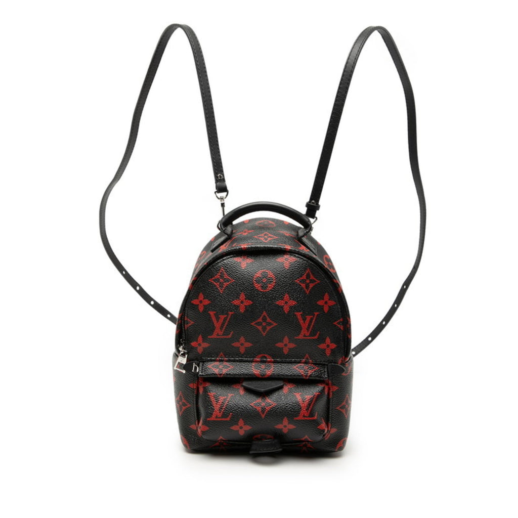 Louis Vuitton Black Red Color Pvc Leather Backpack