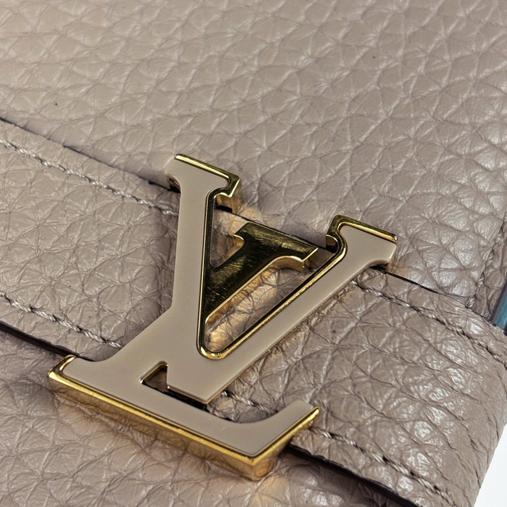 Louis Vuitton Galle Light Blue Leather Long Wallet