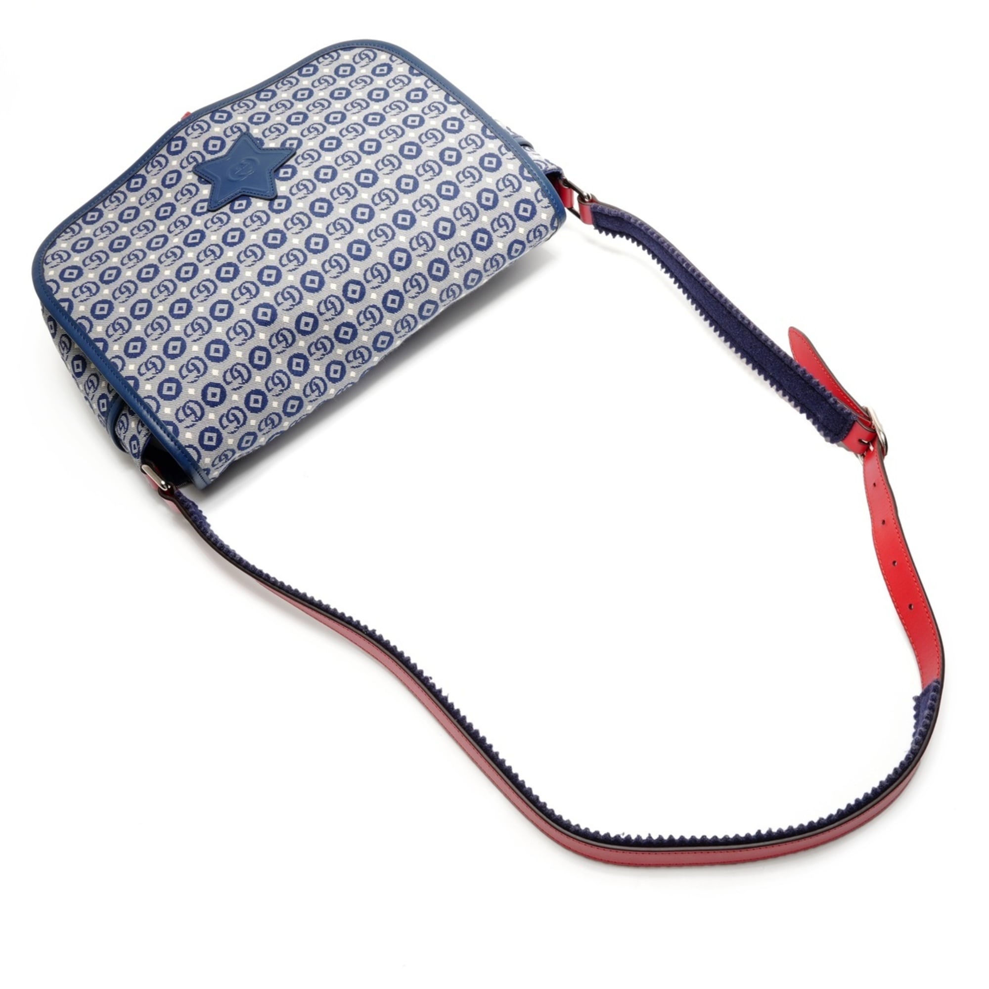 Gucci Blue Messenger Bag Shoulder Bag (Pre-Owned)