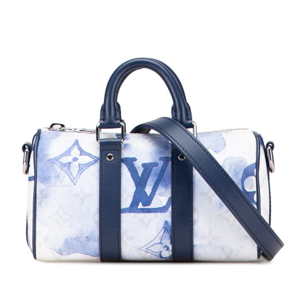 Louis Vuitton Monogram Watercolor Blue White Pvc Leather Handbag Shoulder Bag