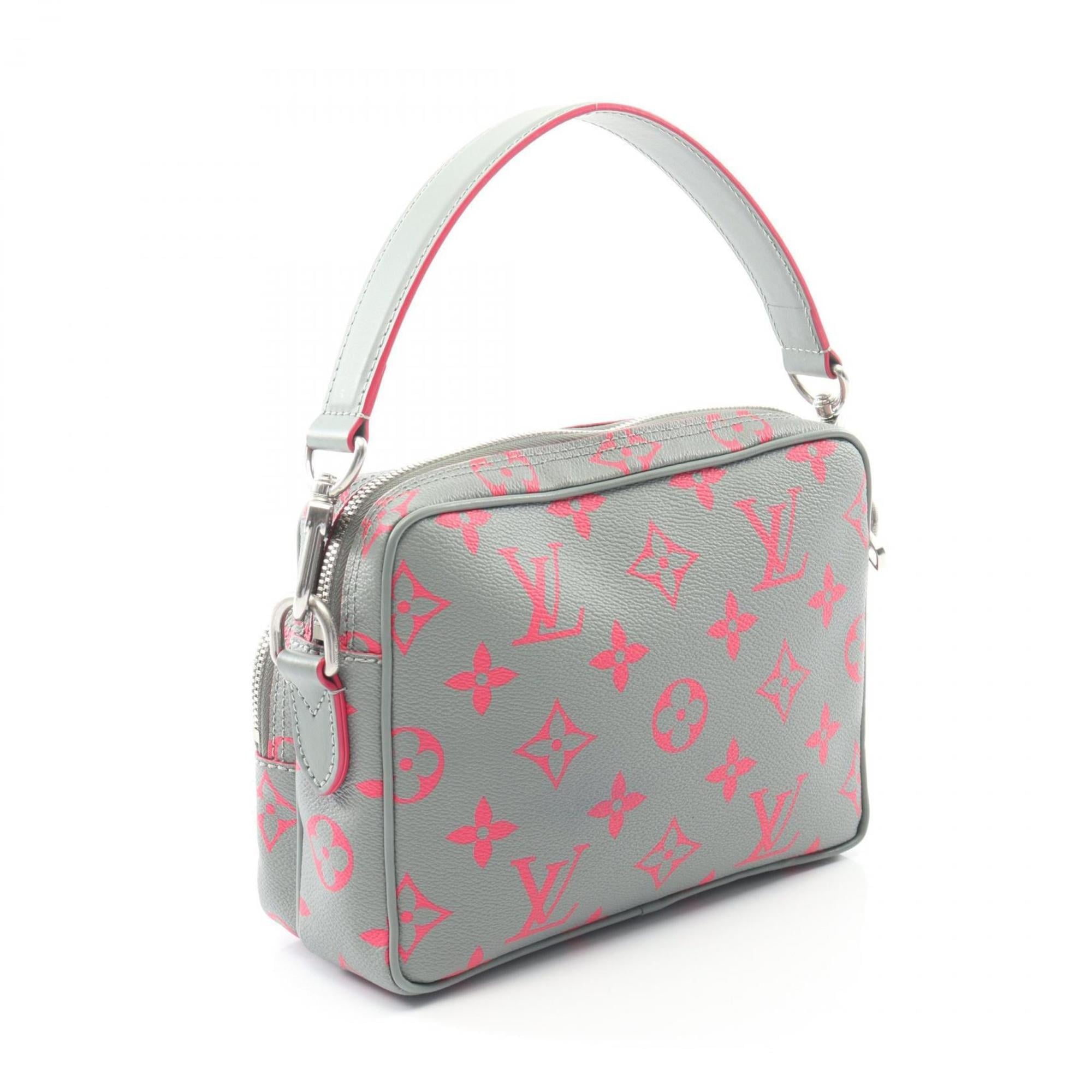 Louis Vuitton Gray Coated Canvas Leather Handbag