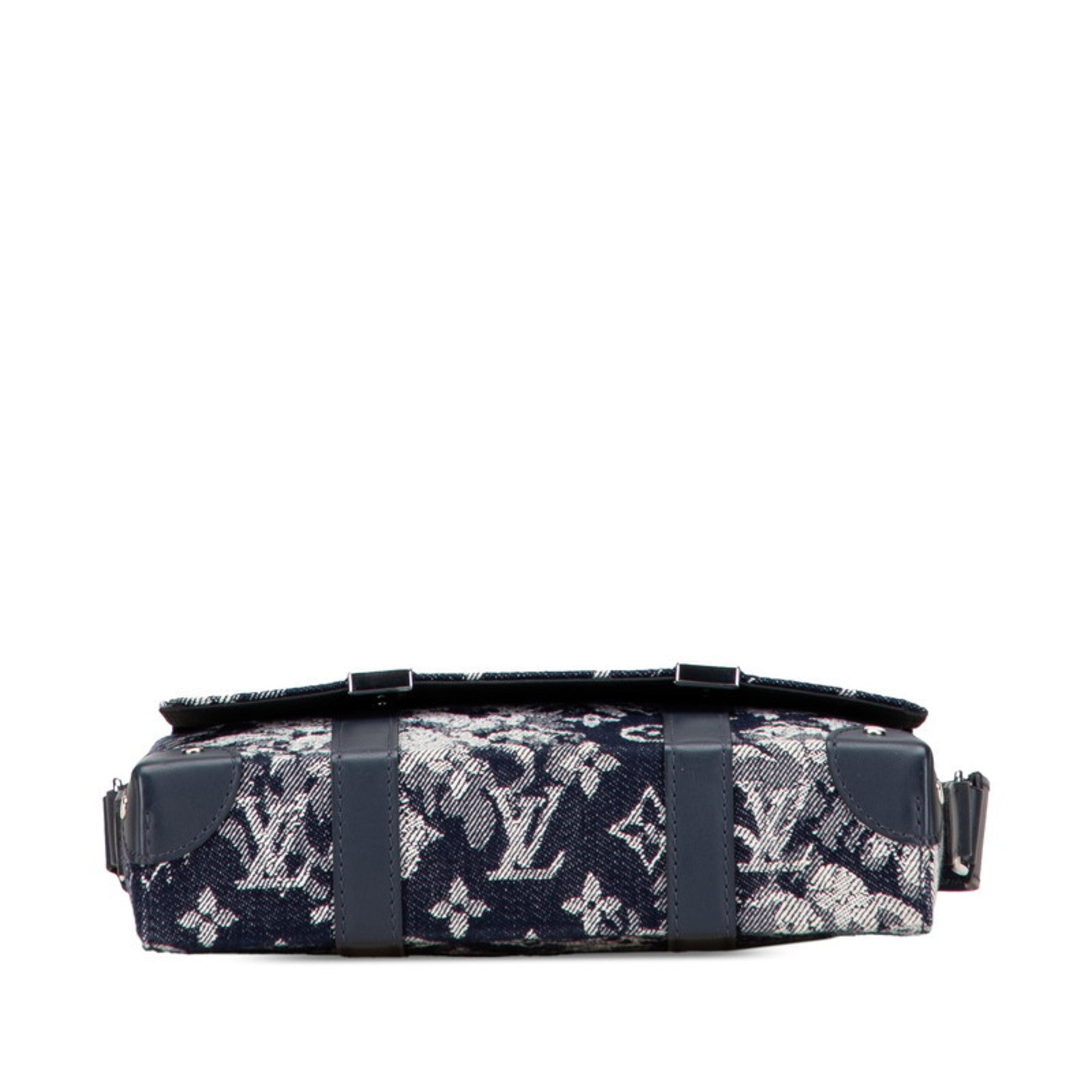 Louis Vuitton Navy Denim Leather Messenger Bag