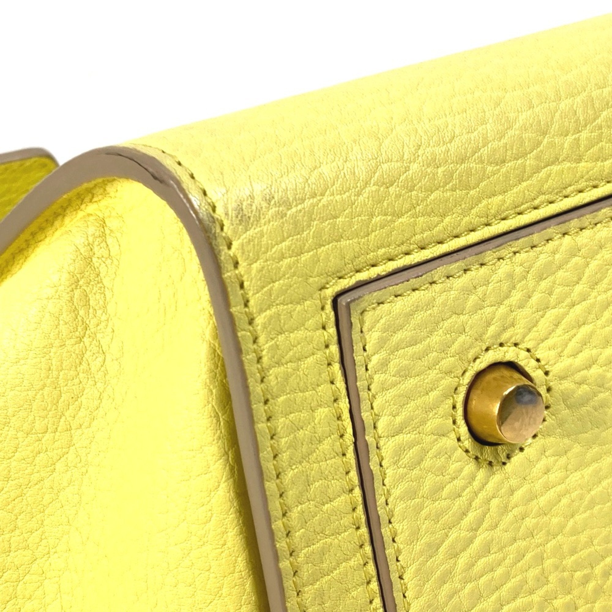 Celine Yellow Leather Handbag