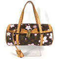 Louis Vuitton Brown Pink Monogram Cherry Blossom Handbag Shoulder Bag Tote Bag