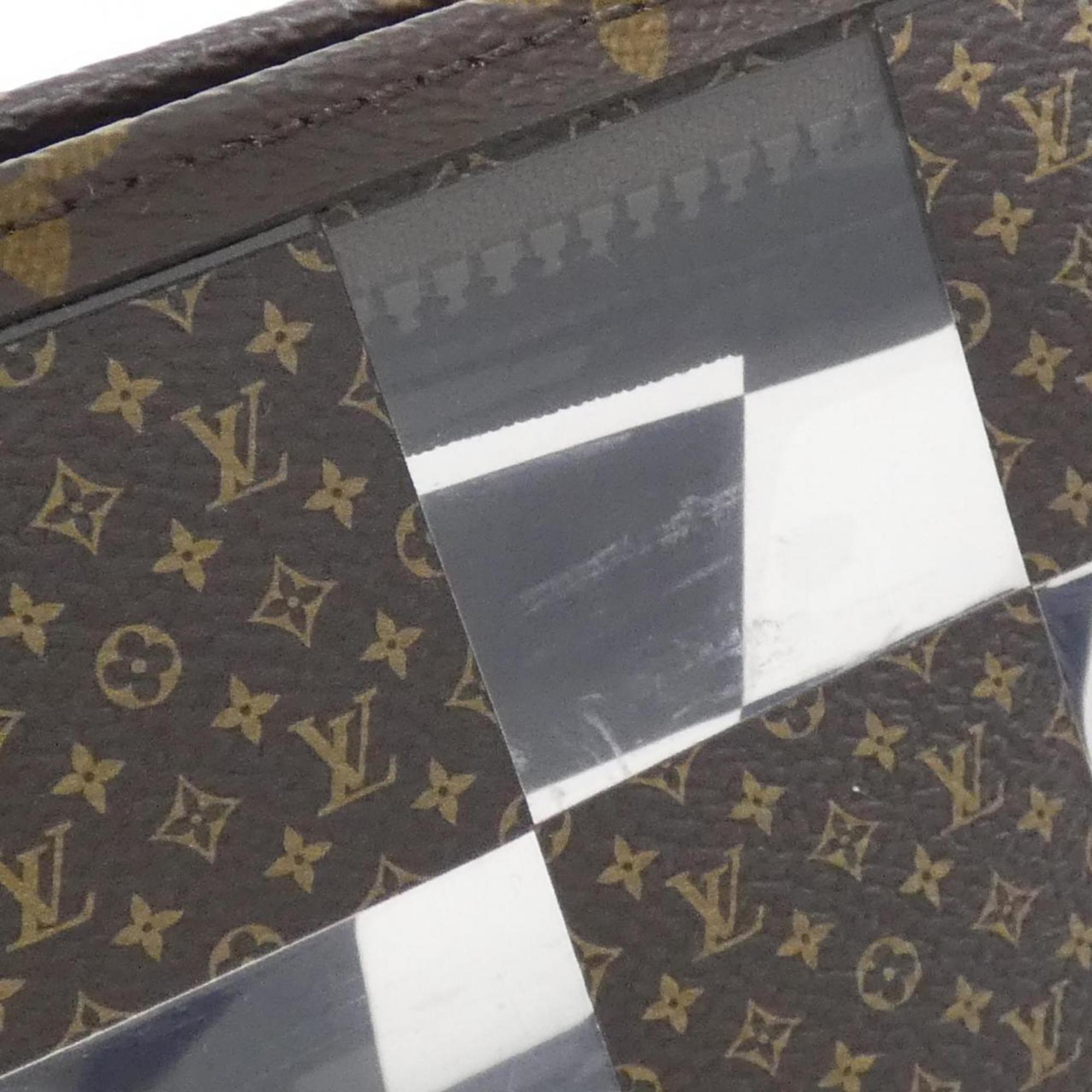 Louis Vuitton Marron Coated Canvas Pvc Pouch