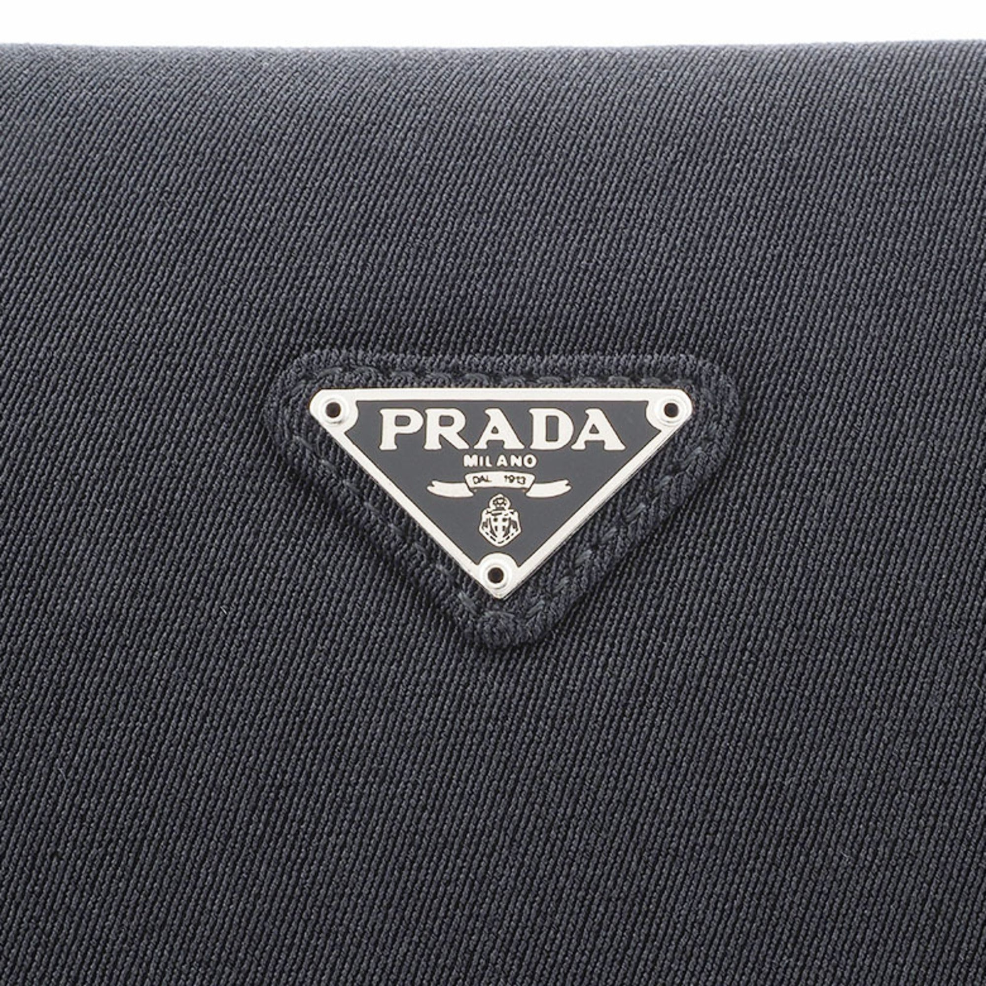 Prada Black Canvas Shoulder Bag