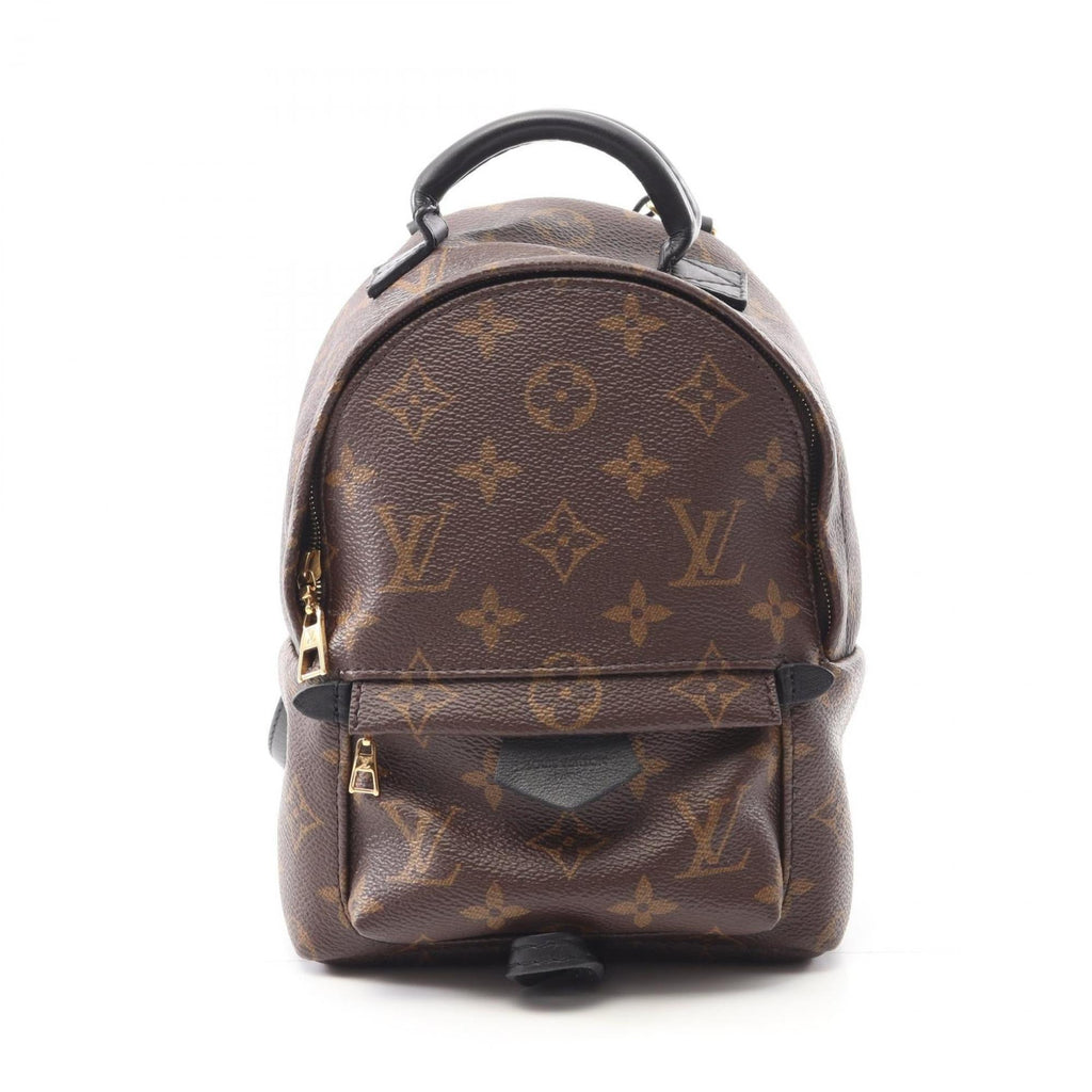 Louis Vuitton Black Brown Coated Canvas Leather Backpack
