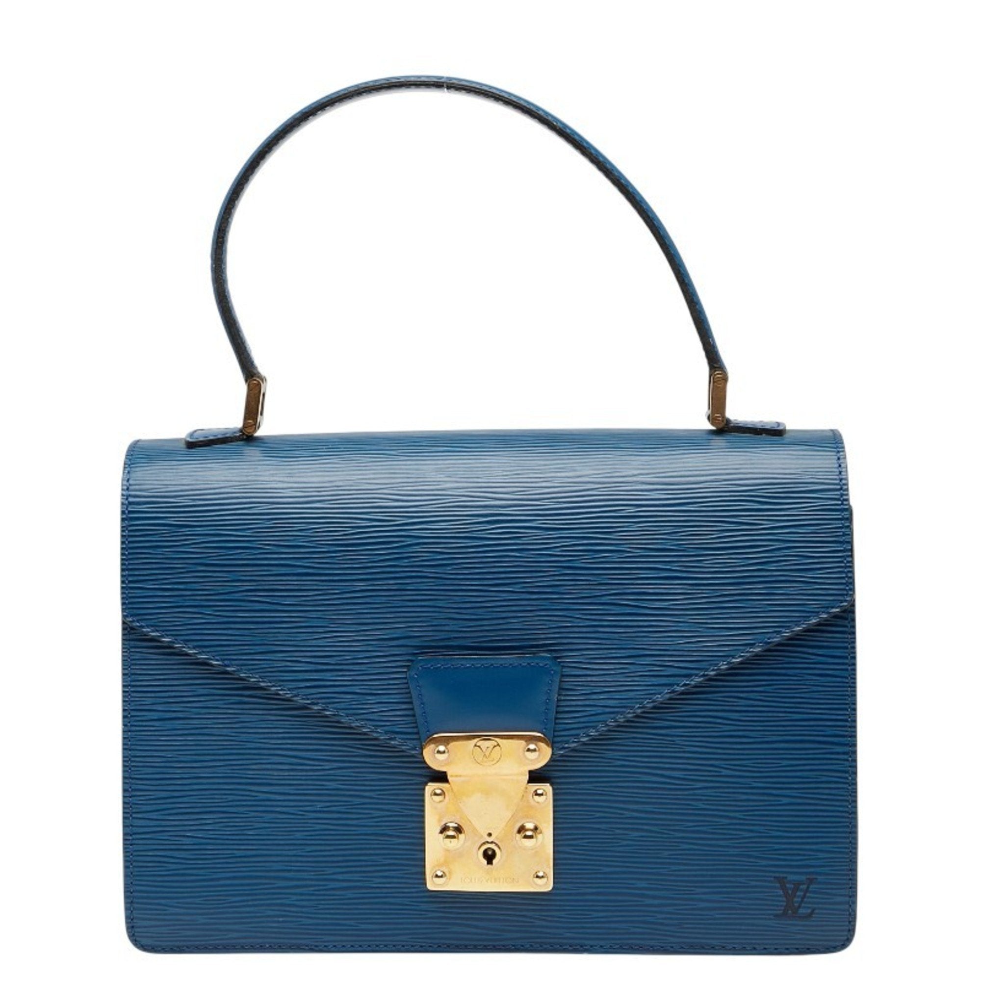 Louis Vuitton Epi Toledo Blue Leather Handbag