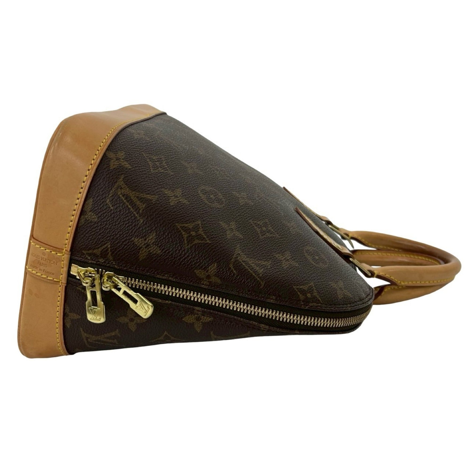 Louis Vuitton Brown Leather Pvc Boston Bag Handbag