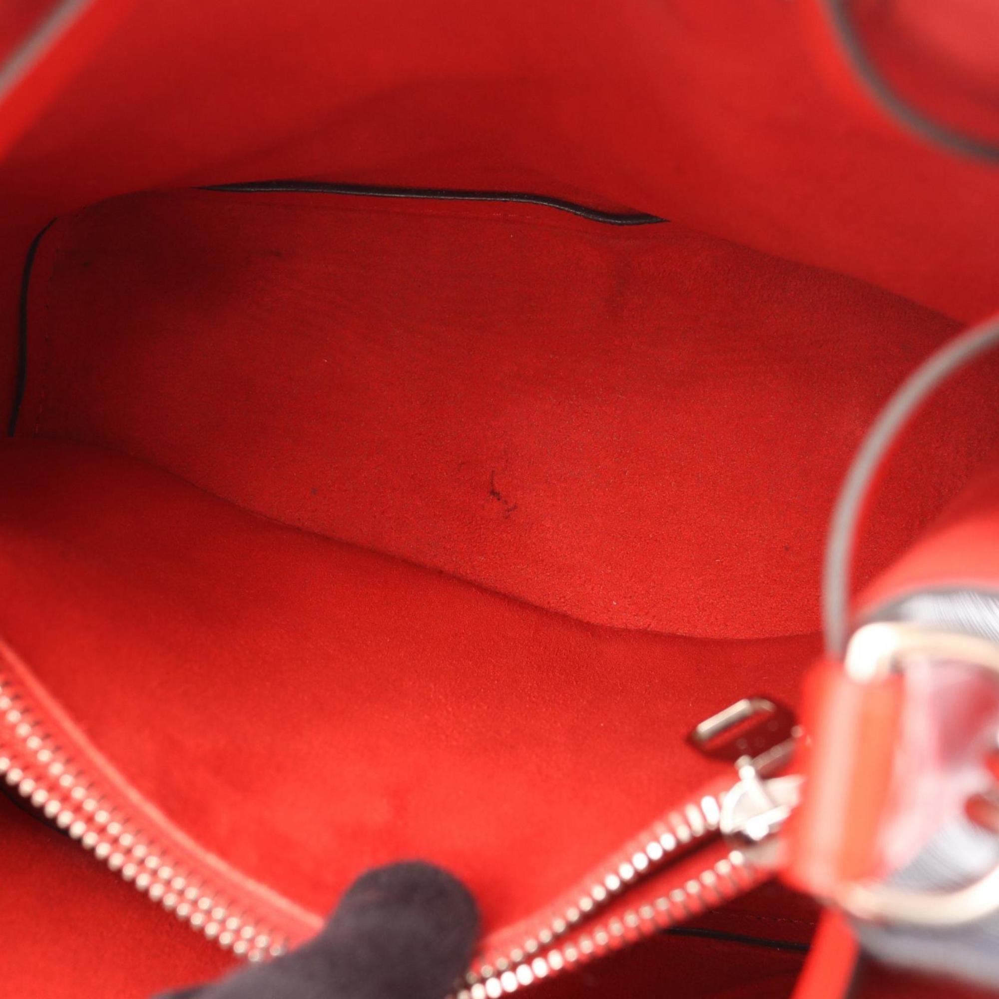 Louis Vuitton Indigo Navy Red Color Epi Leather Handbag