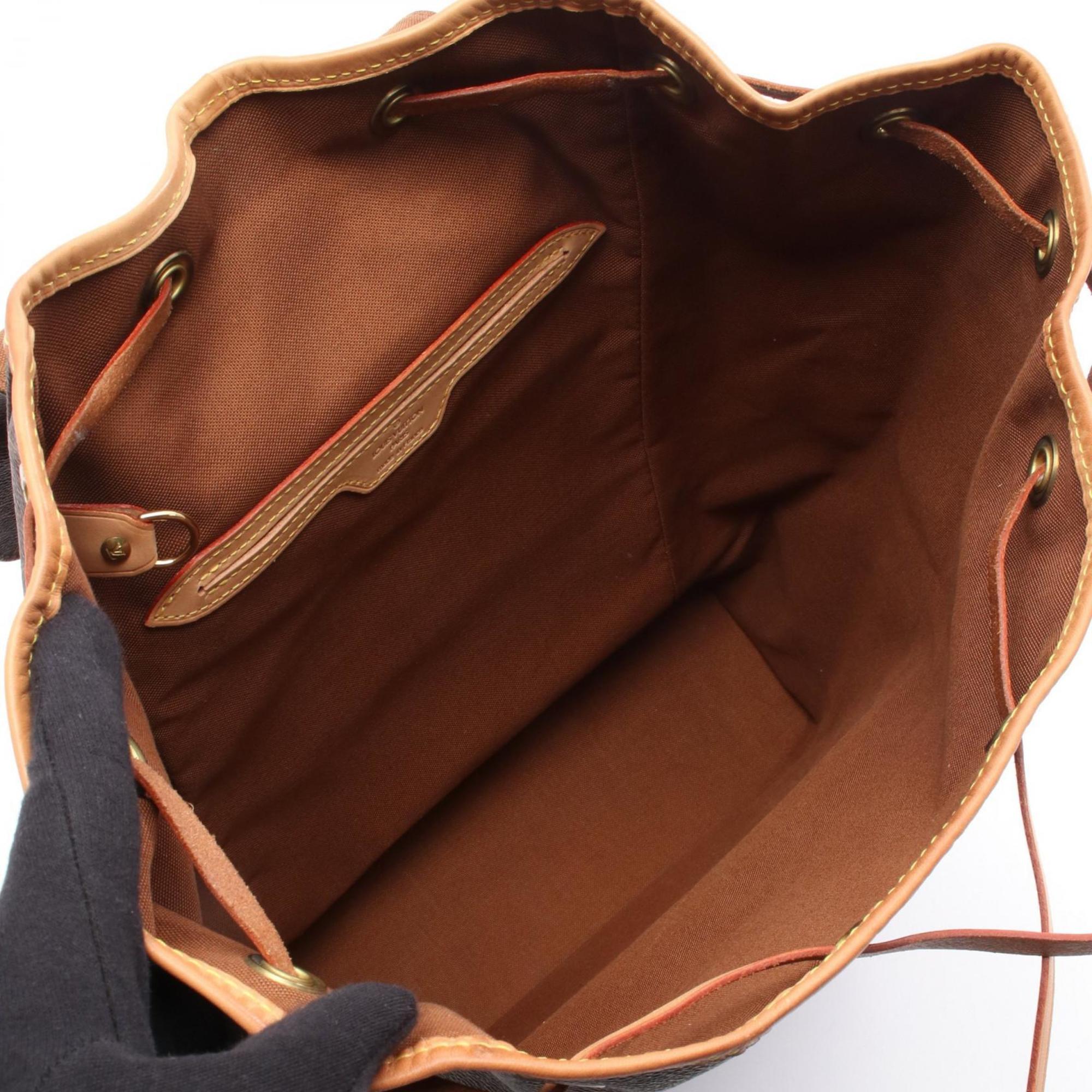 Louis Vuitton Brown Monogram Coated Canvas Leather Backpack