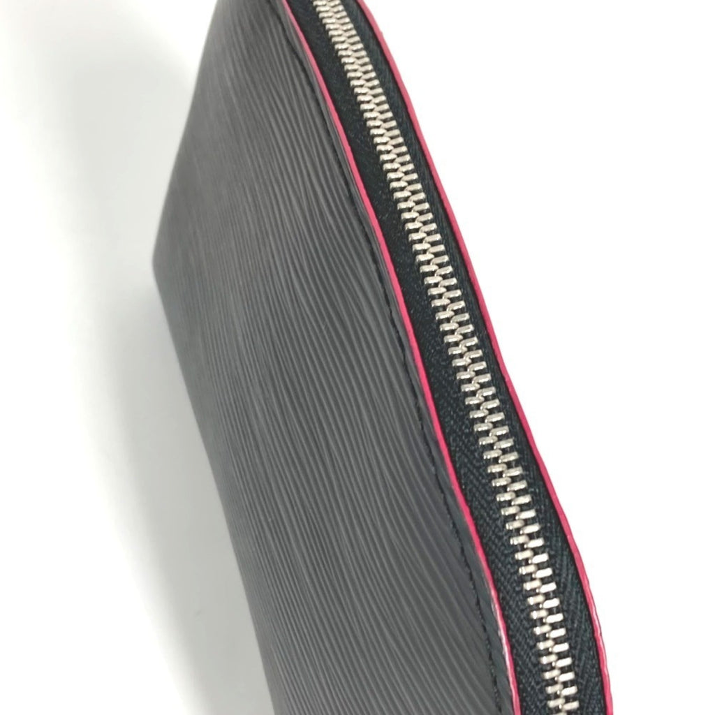 Louis Vuitton Black Noir Pink Epi Leather Pochette Pouch
