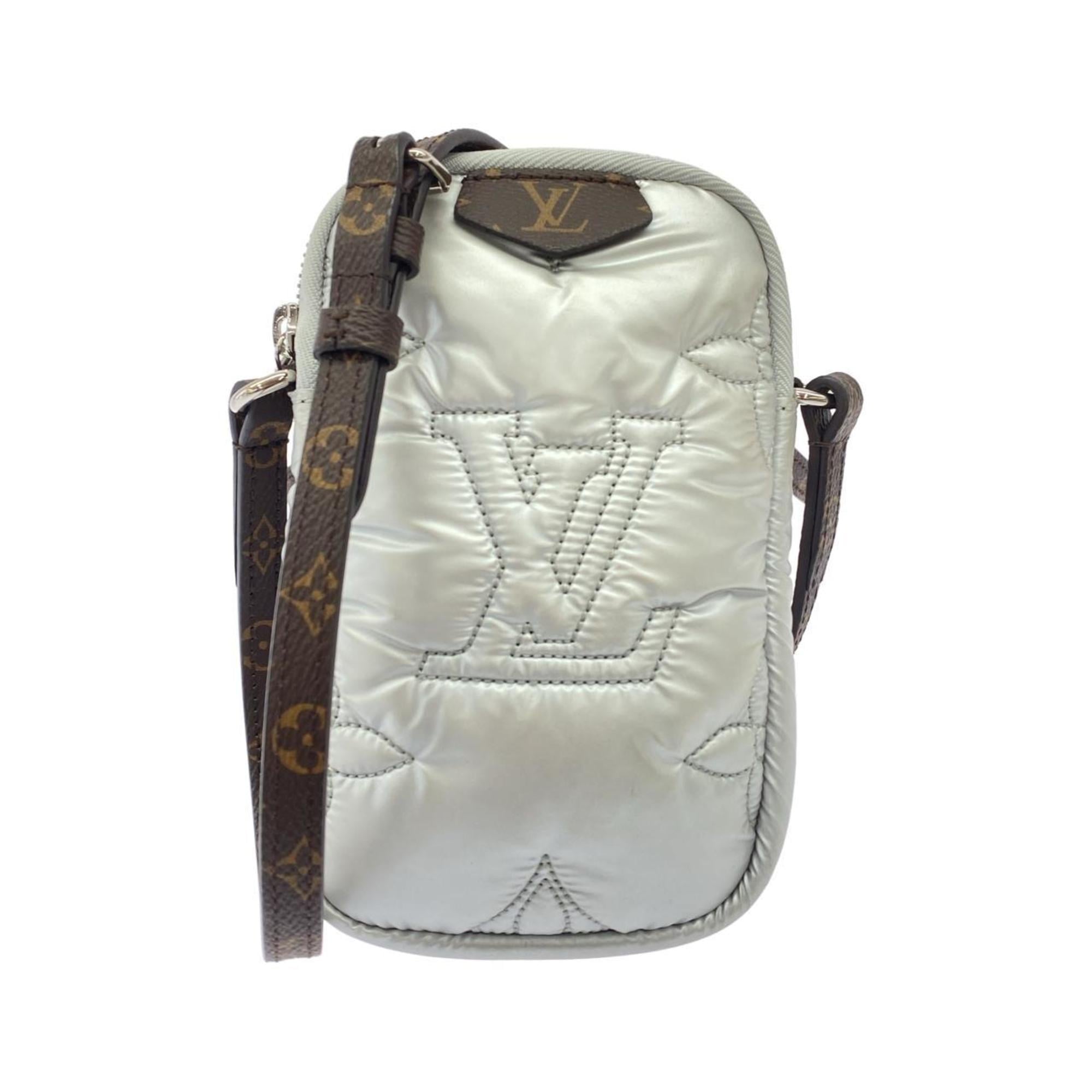 Louis Vuitton Monogram Metallic Silver Nylon Pouch Shoulder Bag