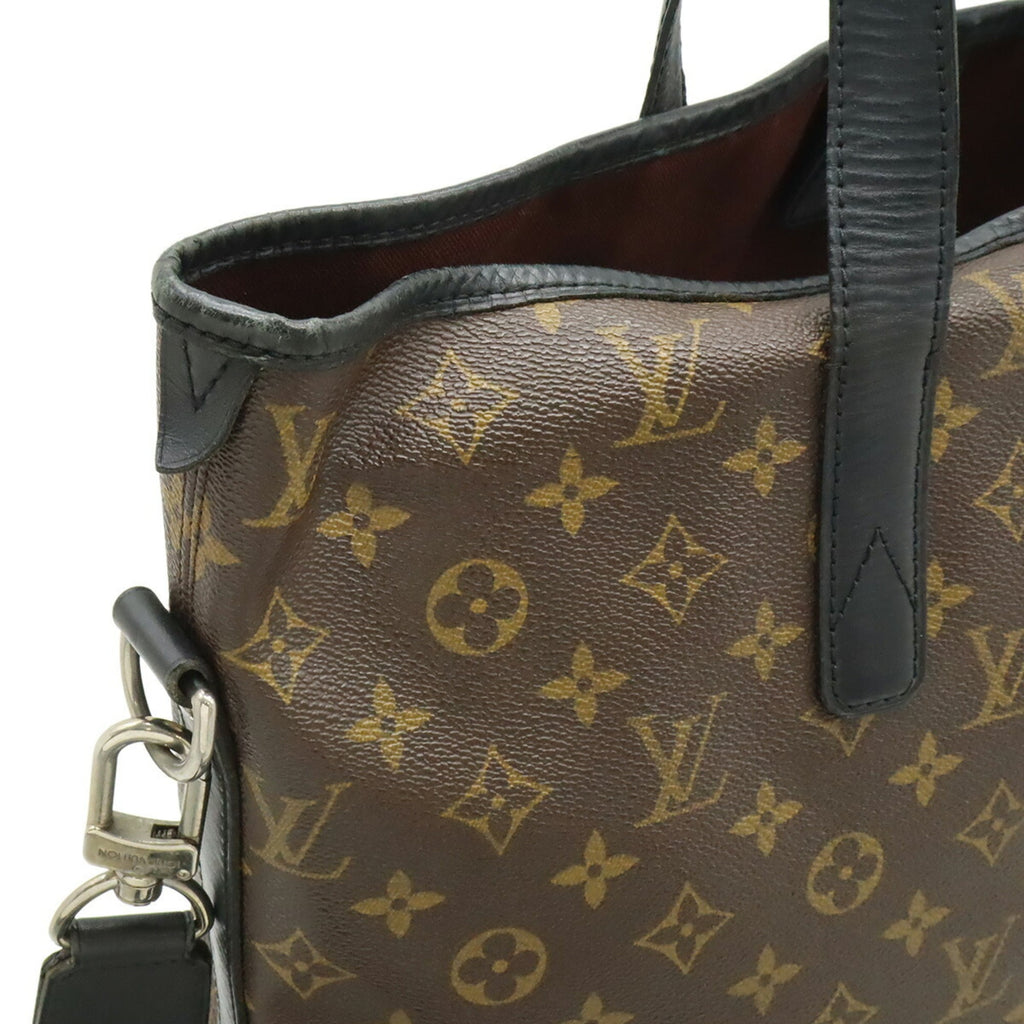 Louis Vuitton Black Brown Monogram Macassar Monogram Pvc Coated Canvas Leather Shoulder Bag Tote Bag