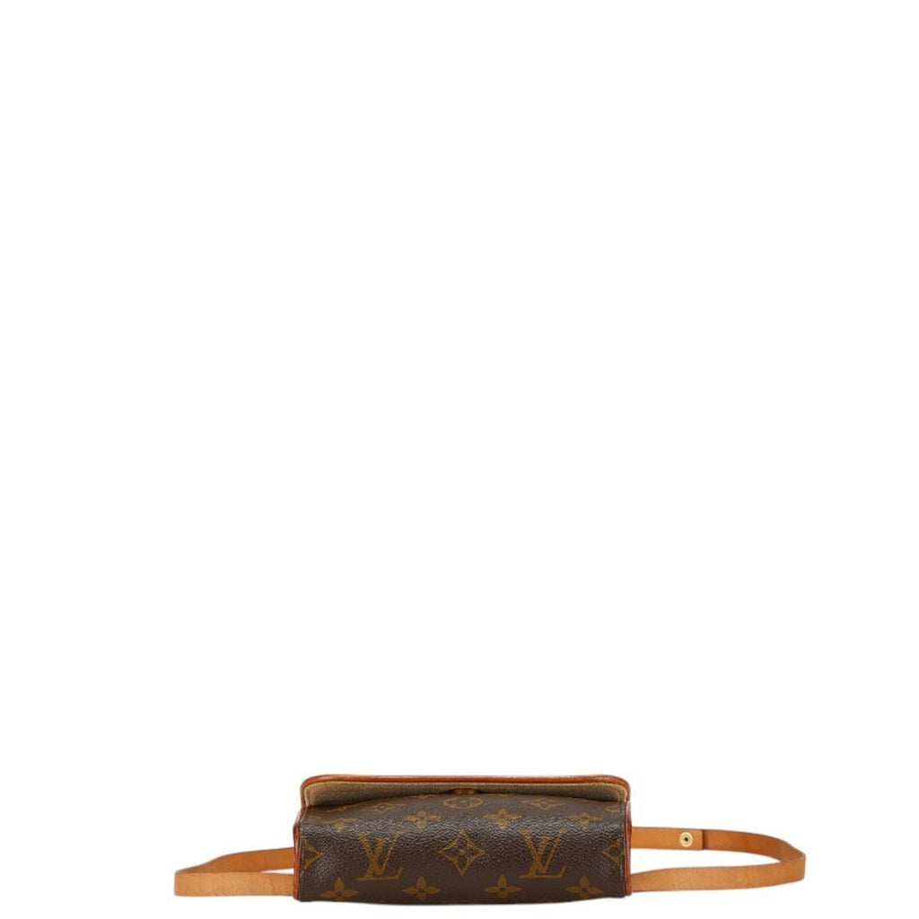 Louis Vuitton Brown Pvc Leather Pochette Sling Bag