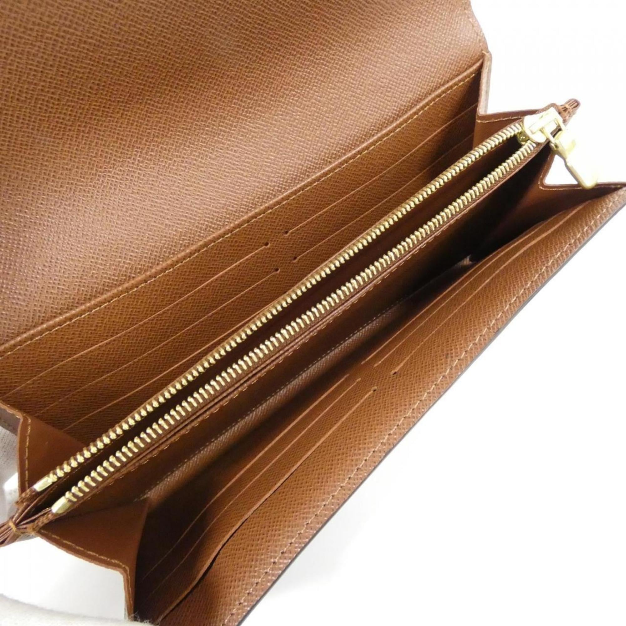 Louis Vuitton Monogram Marron Coated Canvas Long Wallet