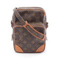 Louis Vuitton Brown Coated Canvas Leather Shoulder Bag