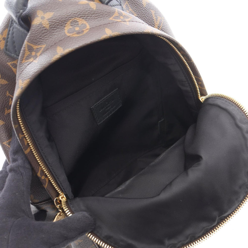 Louis Vuitton Black Brown Coated Canvas Leather Backpack