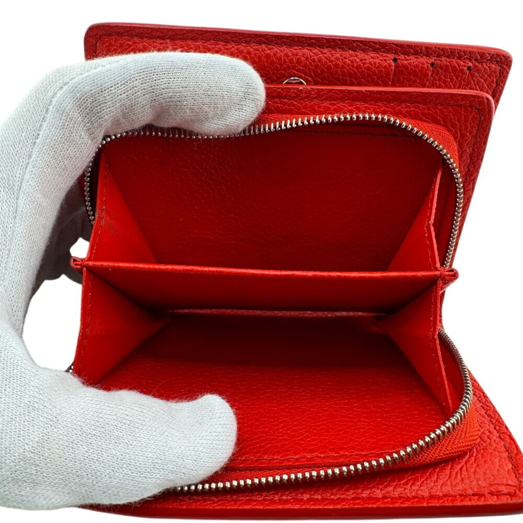 Louis Vuitton Monogram Empreinte Red Color White Leather Wallet