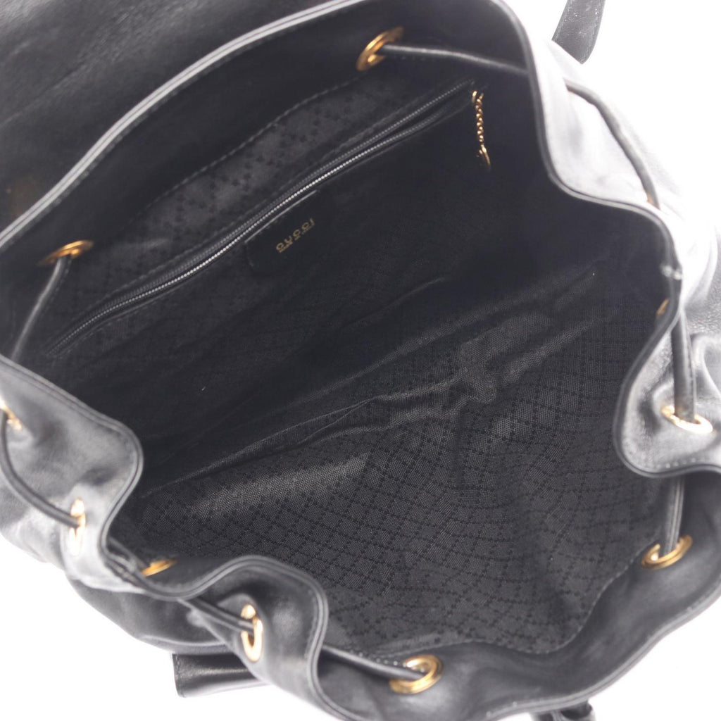 Gucci Black Leather Backpack (Pre-Owned)