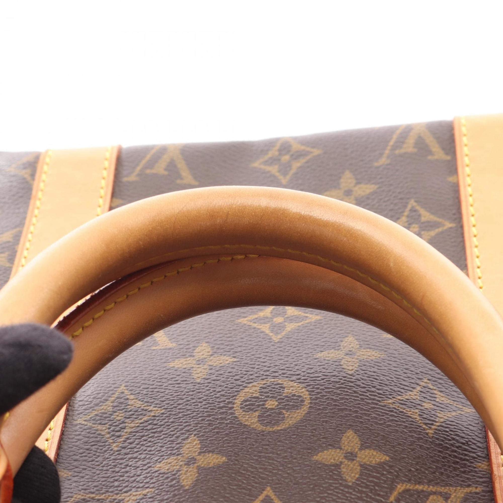 Louis Vuitton Brown Coated Canvas Pvc Monogram Leather Boston Bag
