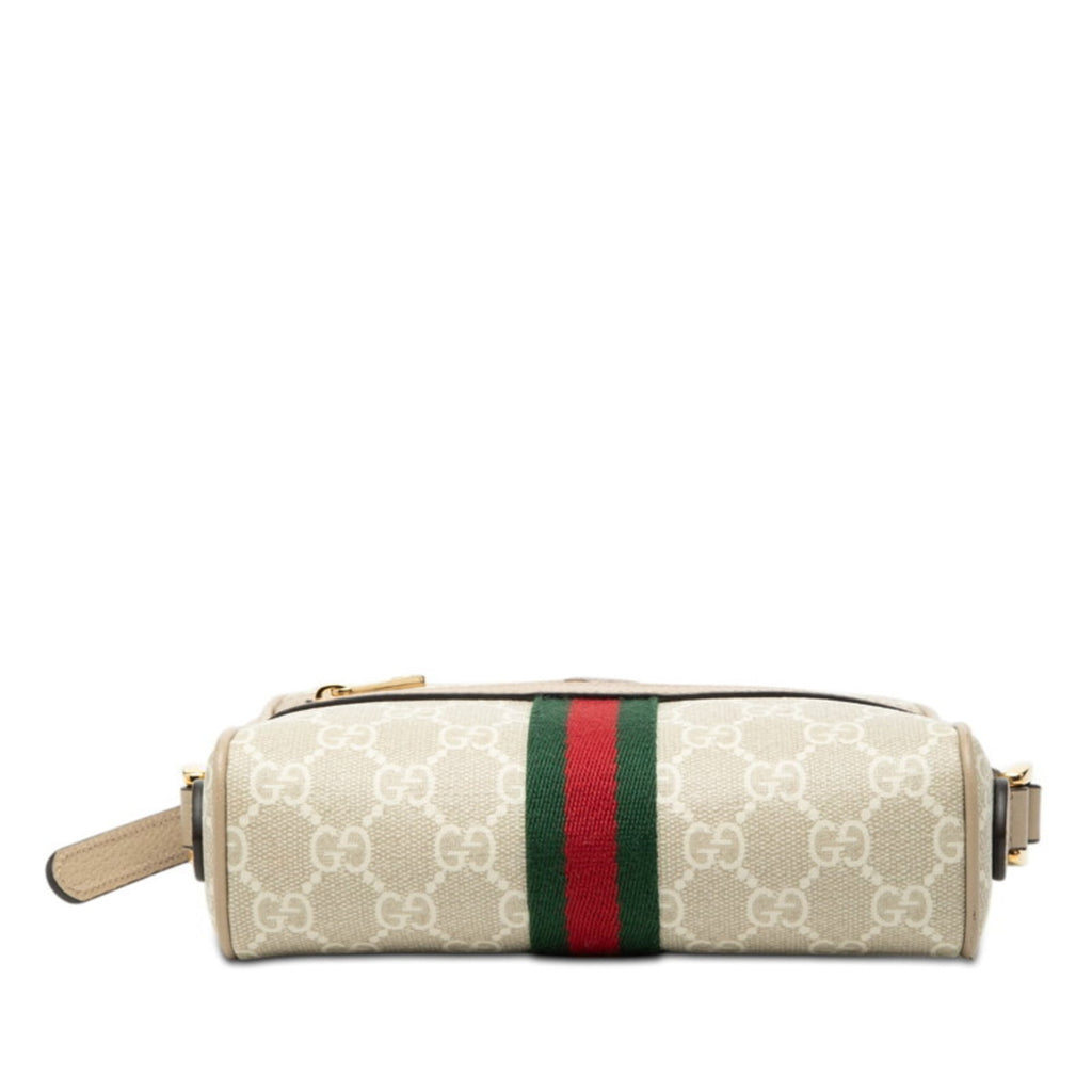 Gucci Beige Leather Pvc Shoulder Bag (Pre-Owned)