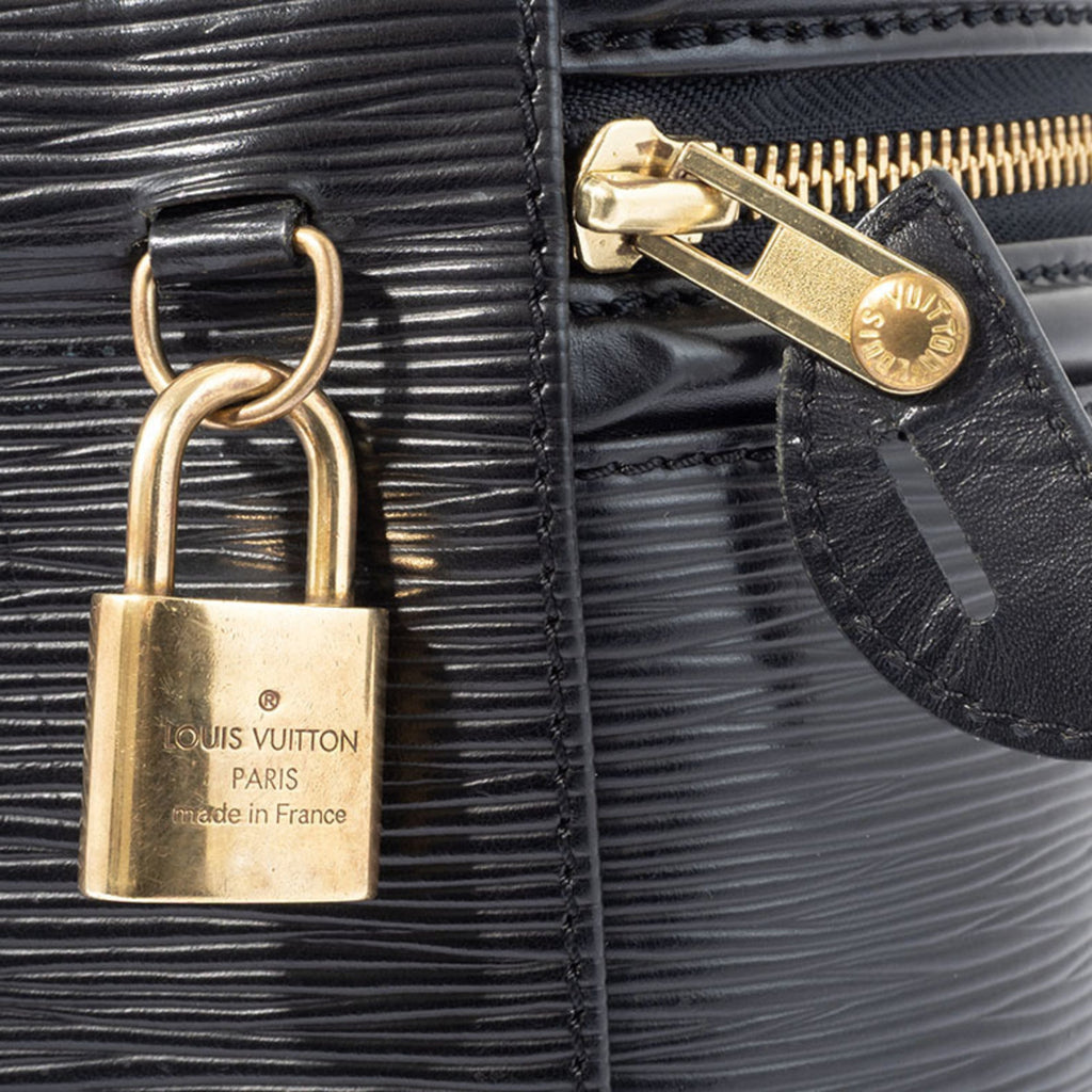 Louis Vuitton Epi Black Epi Leather Handbag Vanity Bag