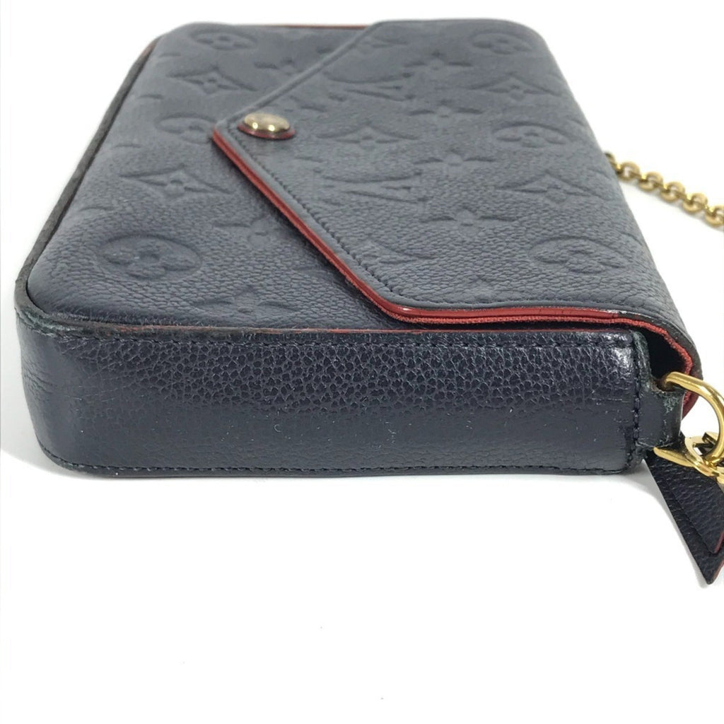 Louis Vuitton Navy Monogram Empreinte Chain/Shoulder Wallet