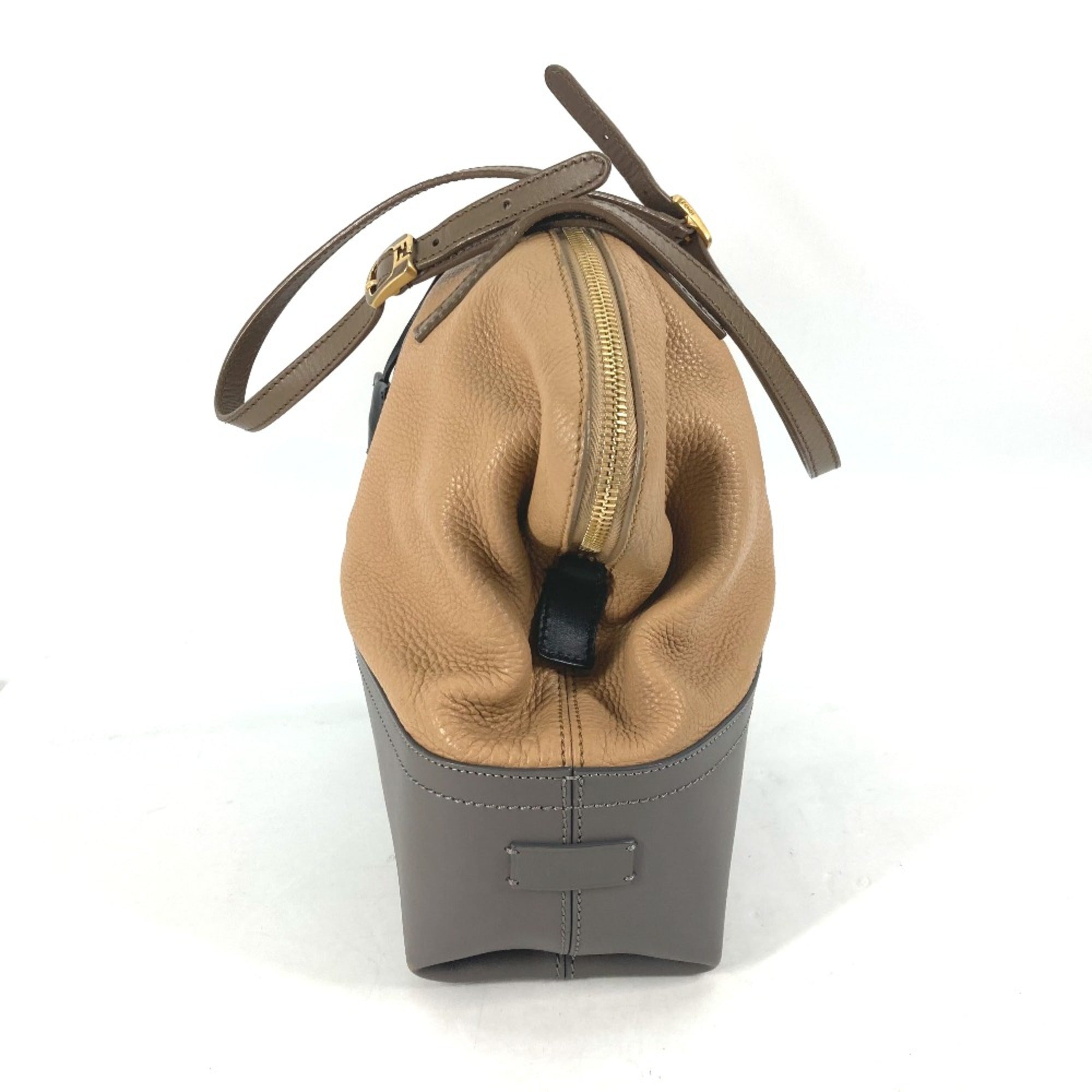 Fendi Beige Leather Shoulder Bag