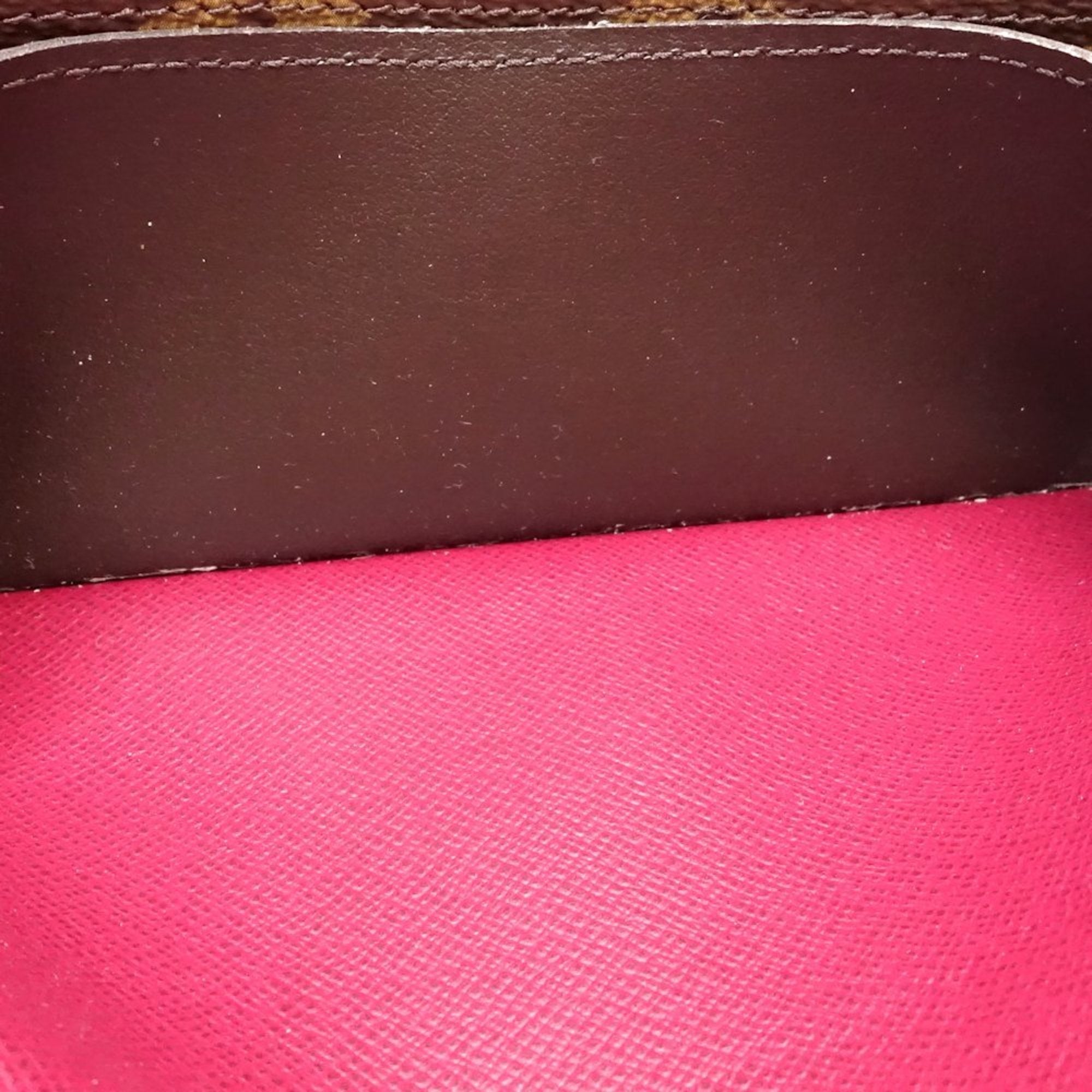 Louis Vuitton Brown Fuchsia Canvas Long Wallet