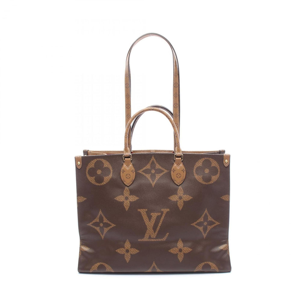 Louis Vuitton Beige Brown Monogram Monogram Reverse Monogram Monogram Reverse Tote Bag