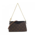 Louis Vuitton Monogram Black Marron Coated Canvas Shoulder Bag