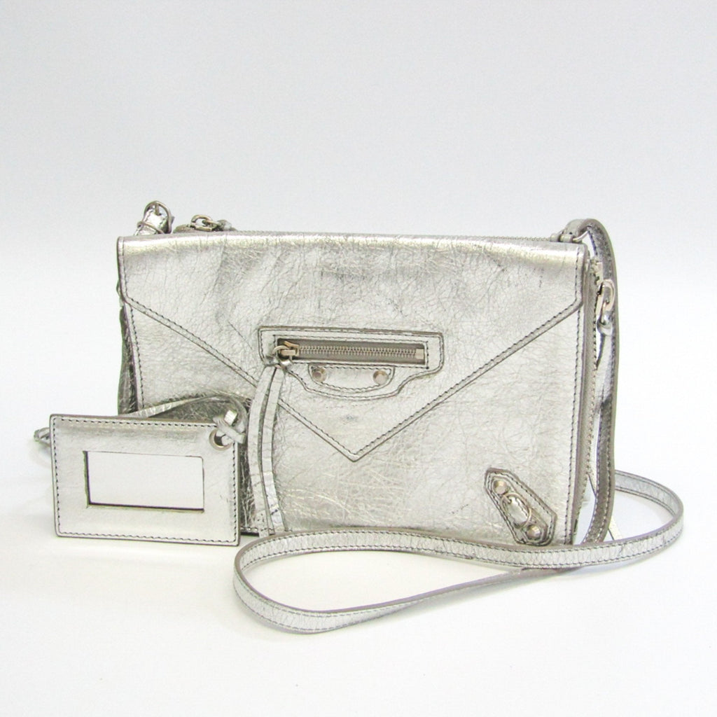 Balenciaga Silver Leather Shoulder