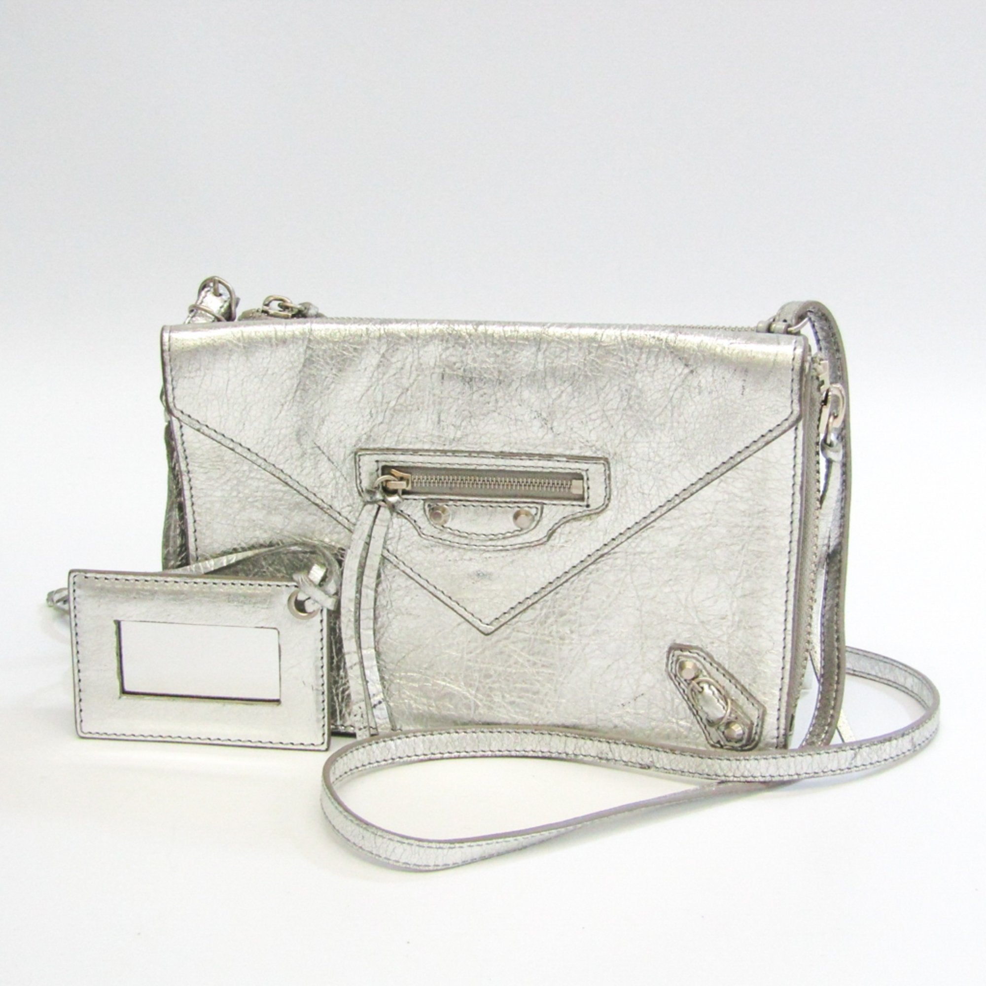 Balenciaga Silver Leather Shoulder