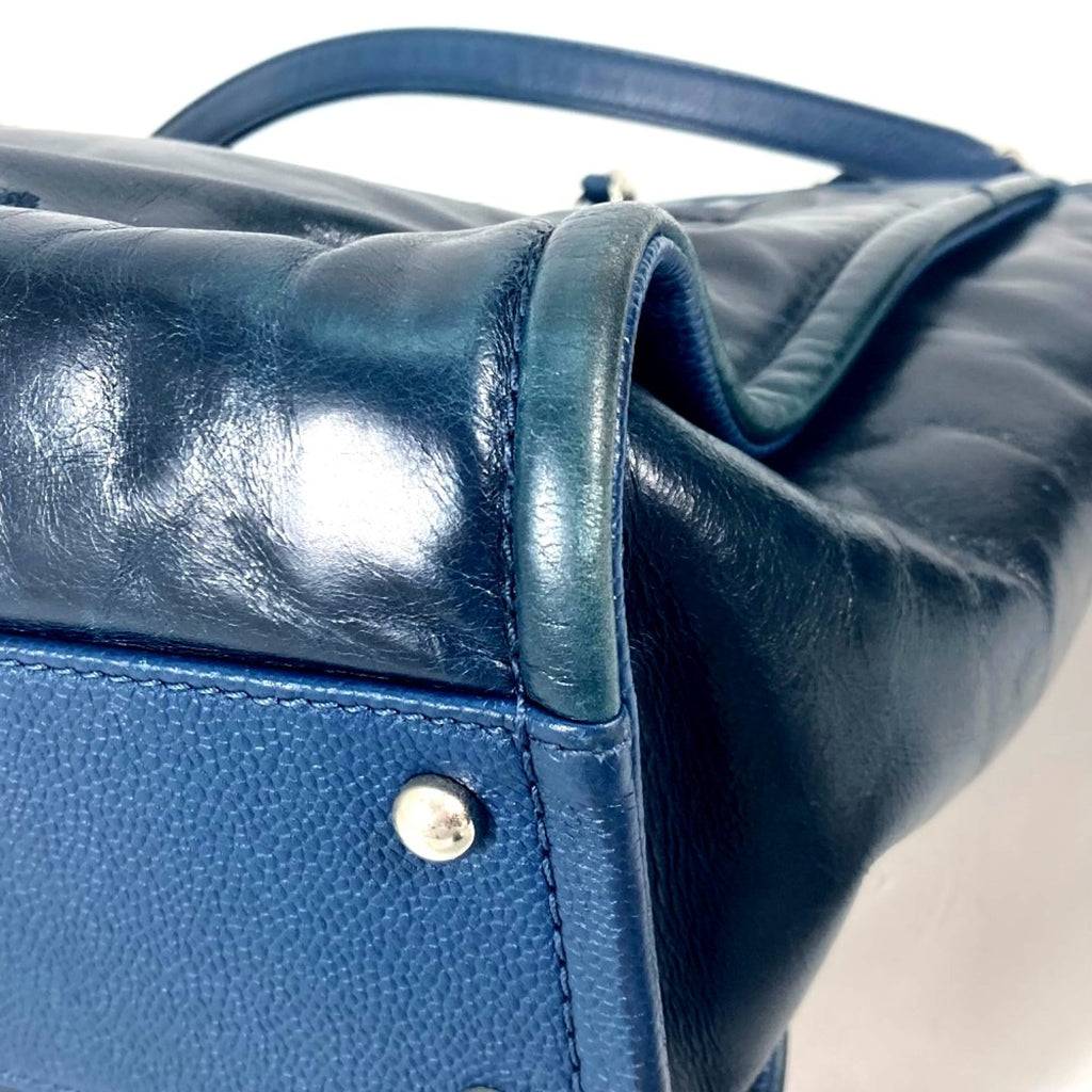 Chanel Navy Leather Shoulder Bag