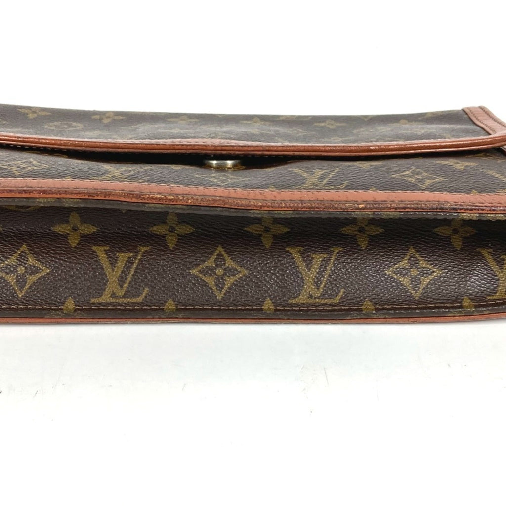 Louis Vuitton Brown Monogram Canvas Clutch Bag Pochette Pouch