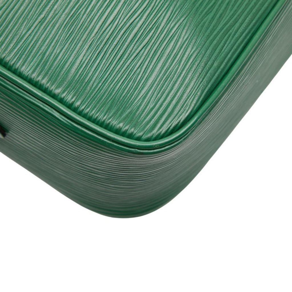Louis Vuitton Borneo Green Leather Shoulder Bag