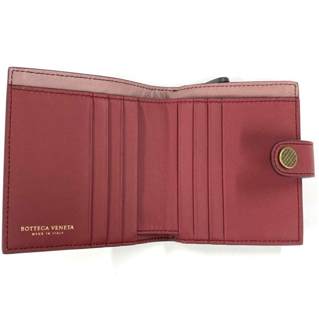 Bottega Veneta Red Color Intrecciato Wallet (Bi-Fold)