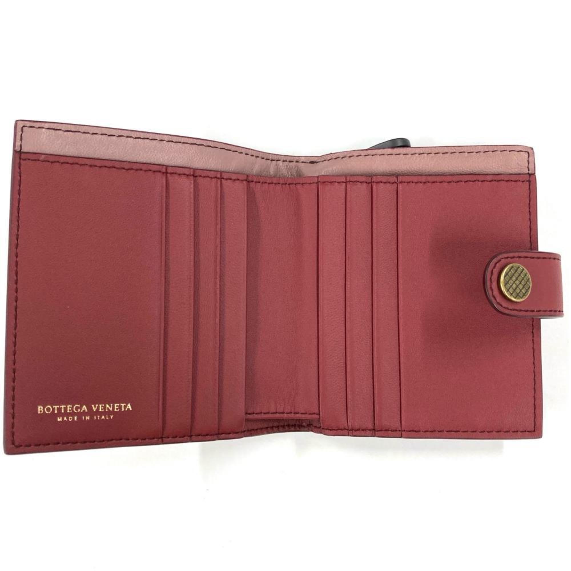 Bottega Veneta Red Color Intrecciato Wallet (Bi-Fold)