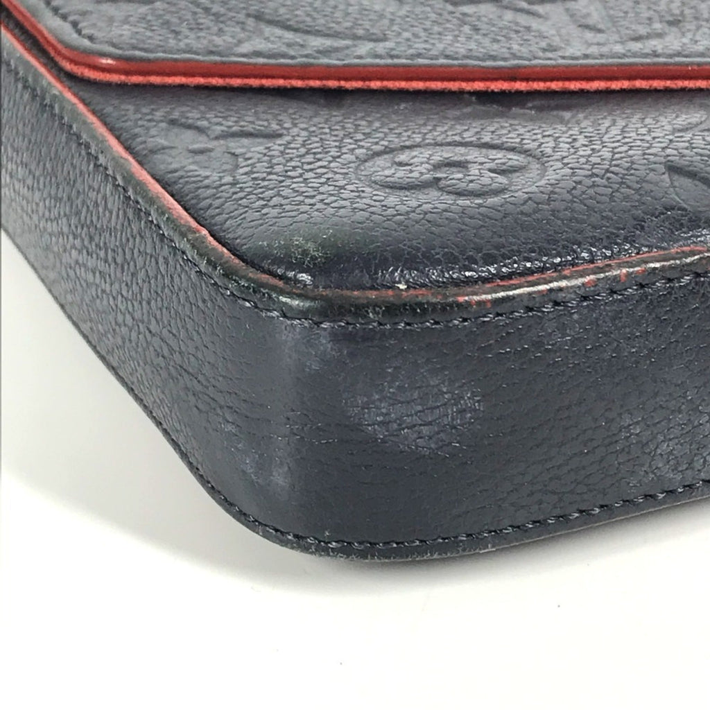 Louis Vuitton Navy Monogram Empreinte Chain/Shoulder Wallet