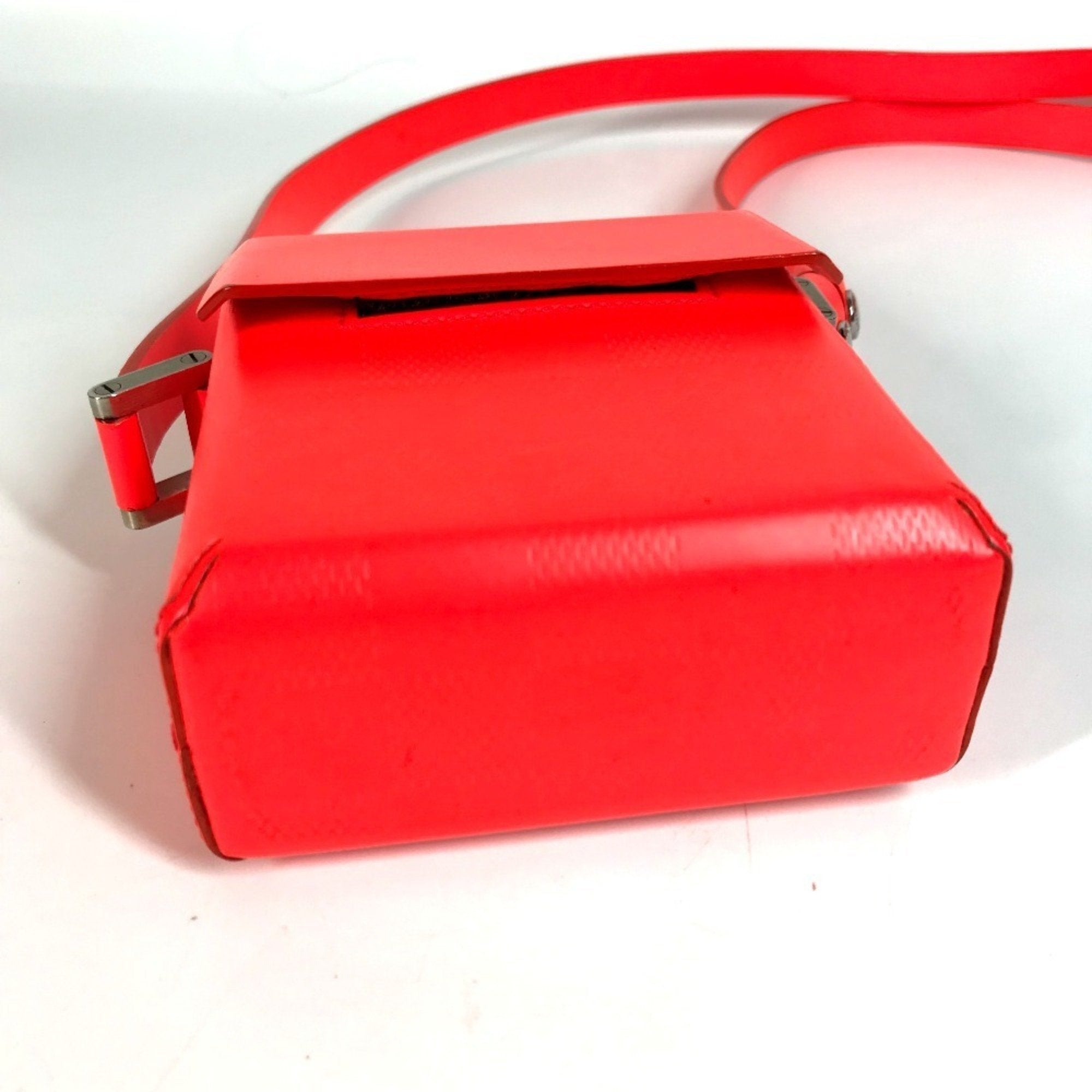Louis Vuitton Coral Color Red Color Damier Glace Pochette Shoulder Bag